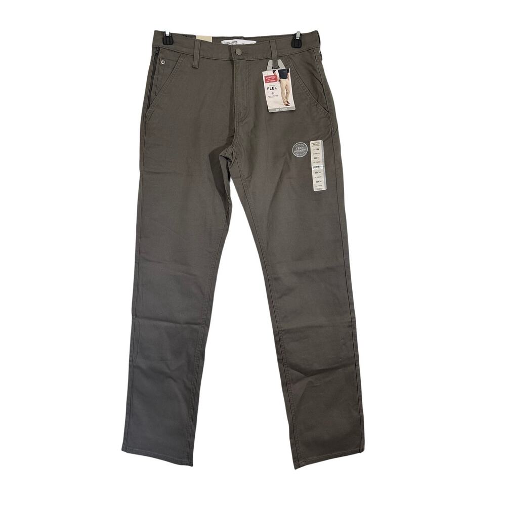 Levi Strauss NWT Men's Size 32x34 Gray S67 Athletic Premium Flex Pants Workwear